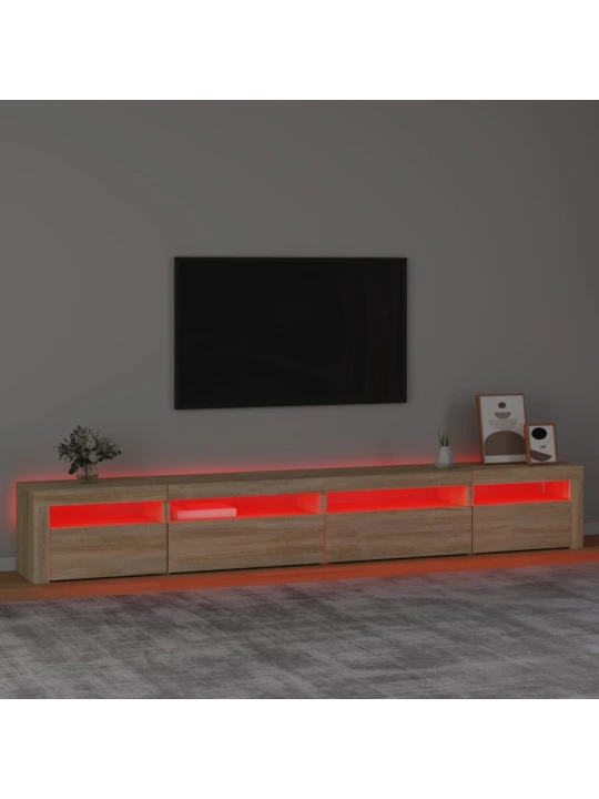 TV skříňka s LED osvětlením dub sonoma 270 x 35 x 40 cm