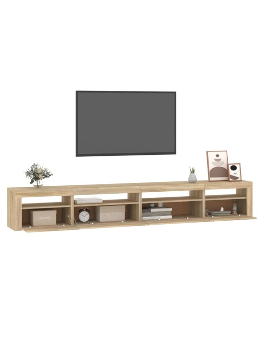 TV skříňka s LED osvětlením dub sonoma 270 x 35 x 40 cm