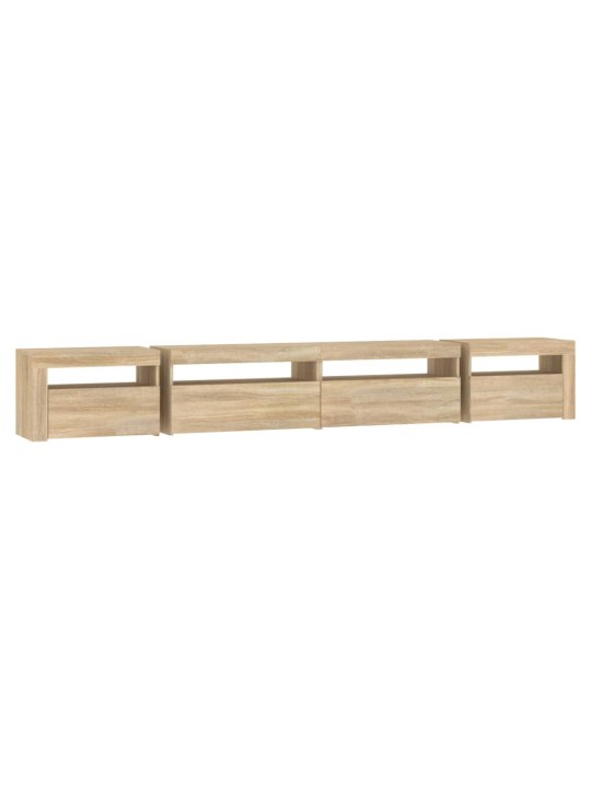 TV skříňka s LED osvětlením dub sonoma 270 x 35 x 40 cm
