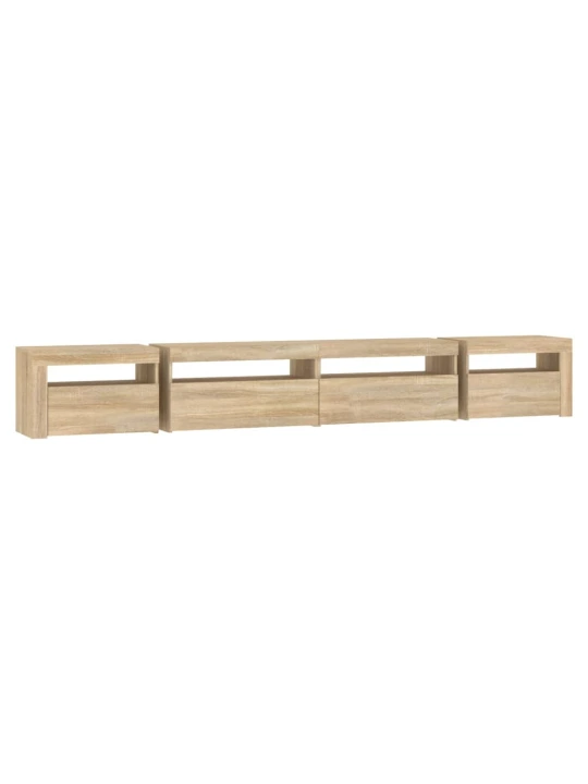 TV skříňka s LED osvětlením dub sonoma 270 x 35 x 40 cm