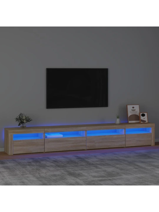 TV skříňka s LED osvětlením dub sonoma 270 x 35 x 40 cm