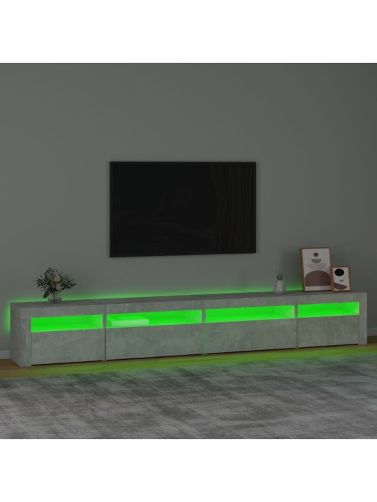 TV skříňka s LED osvětlením betonově šedá 270 x 35 x 40 cm