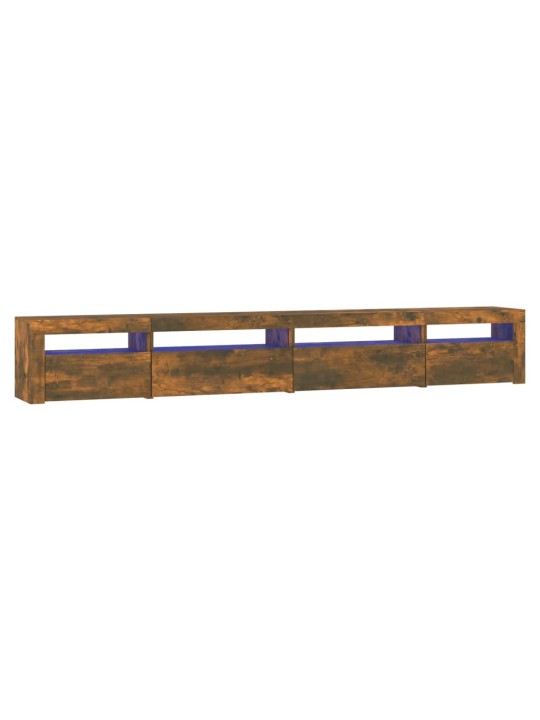 TV skříňka s LED osvětlením kouřový dub 270 x 35 x 40 cm
