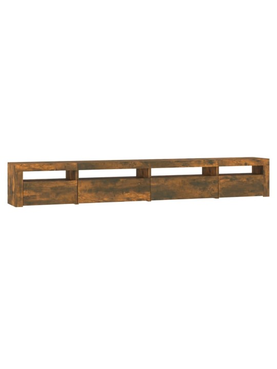 TV skříňka s LED osvětlením kouřový dub 270 x 35 x 40 cm