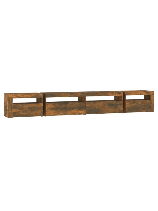TV skříňka s LED osvětlením kouřový dub 270 x 35 x 40 cm