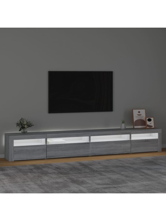TV skříňka s LED osvětlením šedá sonoma 270 x 35 x 40 cm