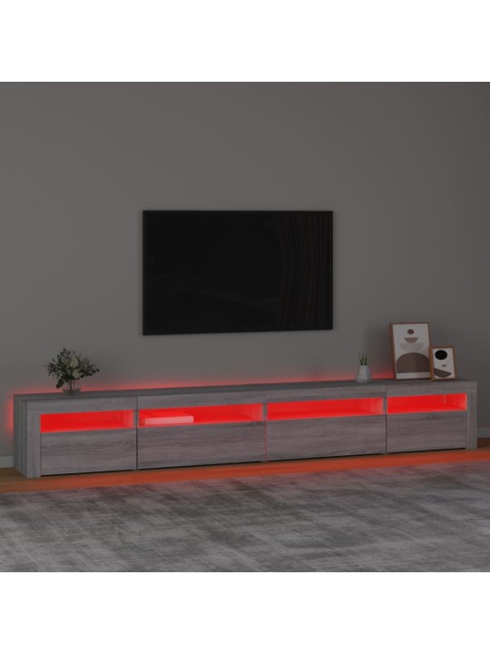 TV skříňka s LED osvětlením šedá sonoma 270 x 35 x 40 cm