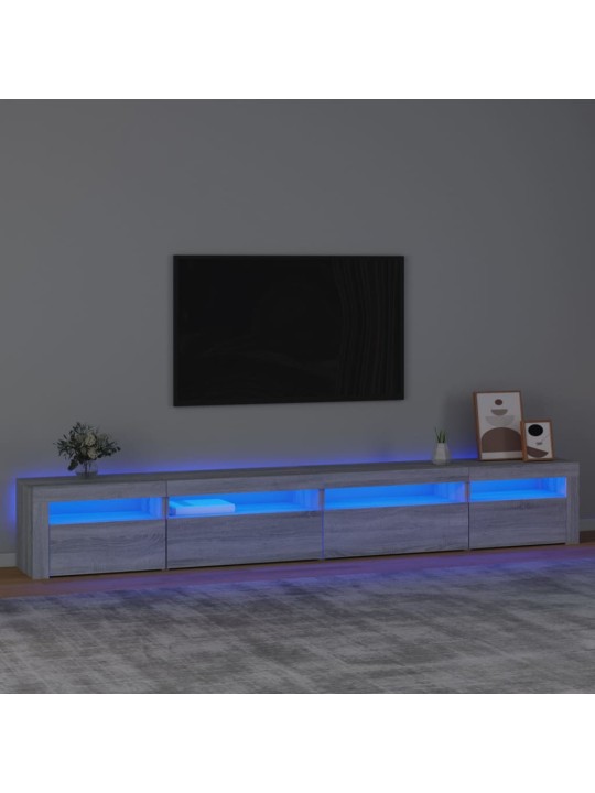 TV skříňka s LED osvětlením šedá sonoma 270 x 35 x 40 cm