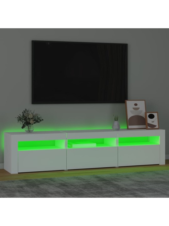 Tv skříňka s led osvětlením bílá 180 x 35 x 40 cm
