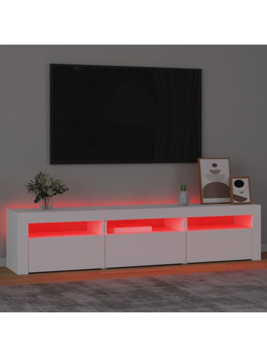 Tv skříňka s led osvětlením bílá 180 x 35 x 40 cm