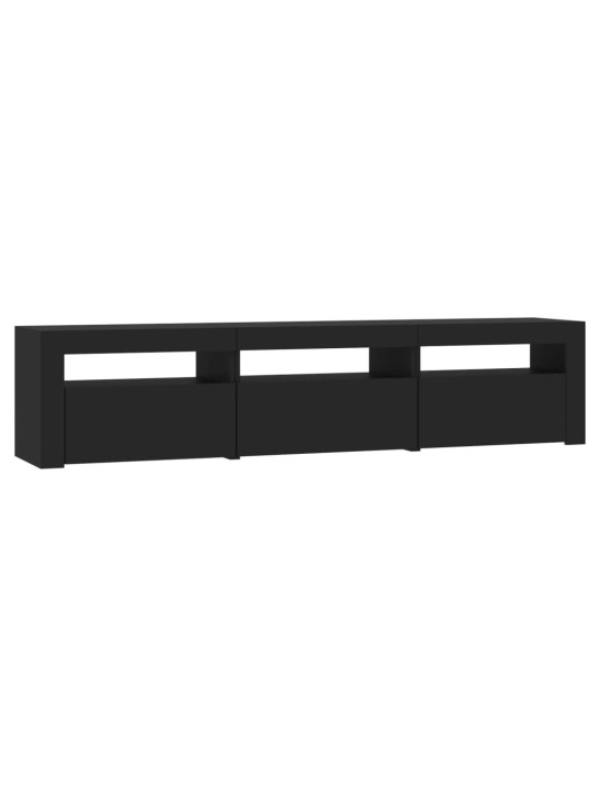 TV skříňka s LED osvětlením černá 180x35x40 cm