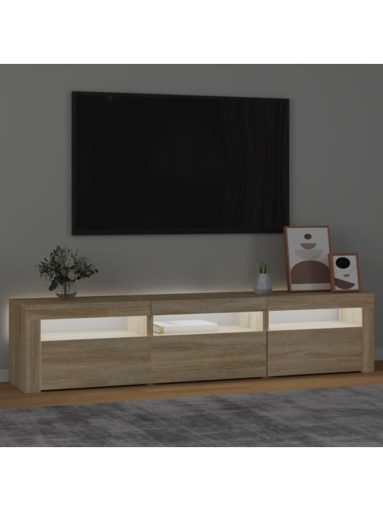 TV skříňka s LED osvětlením dub sonoma 180x35x40 cm