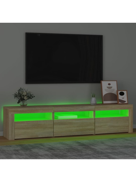 TV skříňka s LED osvětlením dub sonoma 180x35x40 cm