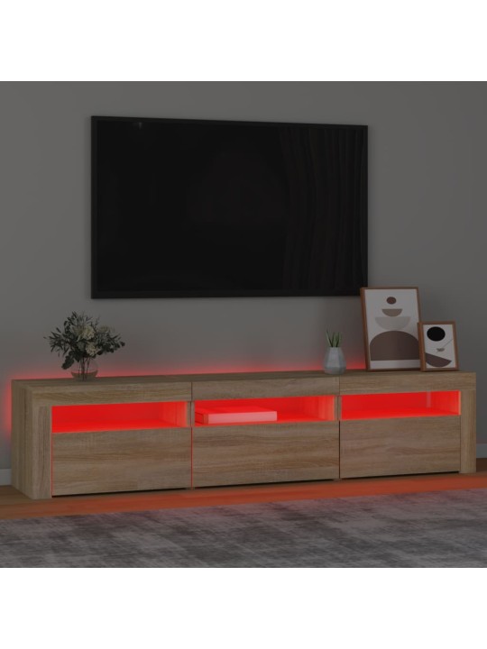 TV skříňka s LED osvětlením dub sonoma 180x35x40 cm