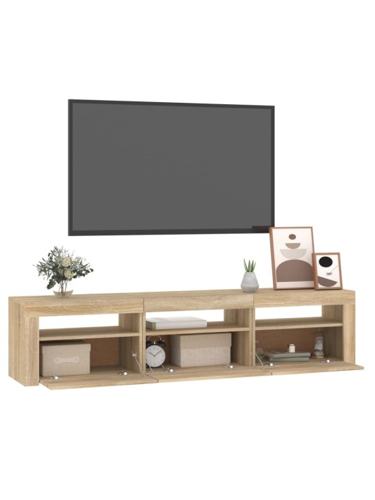 TV skříňka s LED osvětlením dub sonoma 180x35x40 cm