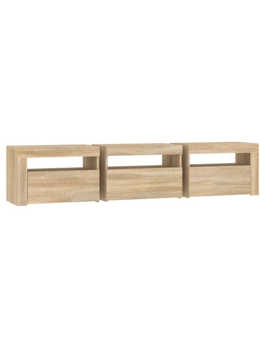TV skříňka s LED osvětlením dub sonoma 180x35x40 cm