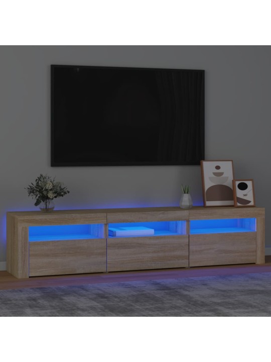 TV skříňka s LED osvětlením dub sonoma 180x35x40 cm
