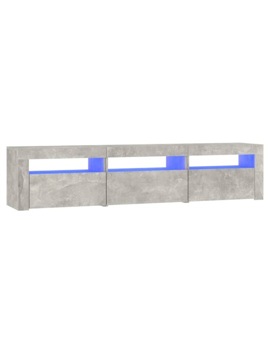 TV skříňka s LED osvětlením betonově šedá 180x35x40 cm