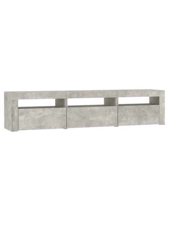 TV skříňka s LED osvětlením betonově šedá 180x35x40 cm
