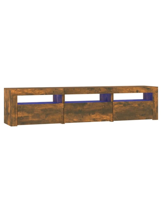 TV skříňka s LED osvětlením kouřový dub 180x35x40 cm