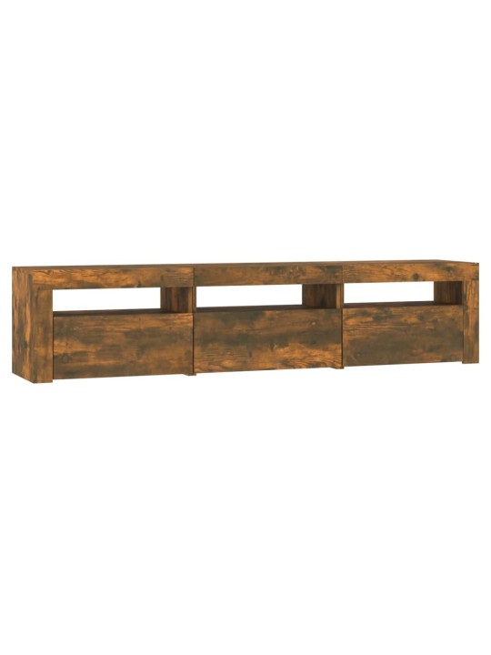TV skříňka s LED osvětlením kouřový dub 180x35x40 cm