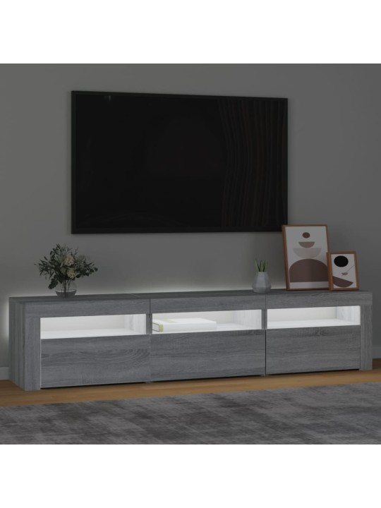 Tv skříňka s led osvětlením šedá sonoma 180x35x40 cm