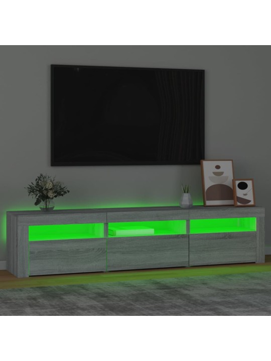 Tv skříňka s led osvětlením šedá sonoma 180x35x40 cm