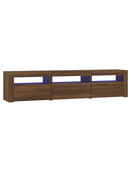 Tv skříňka s led osvětlením hnědý dub 180x35x40 cm