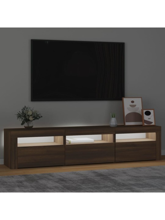 Tv skříňka s led osvětlením hnědý dub 180x35x40 cm