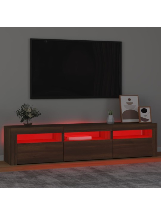 Tv skříňka s led osvětlením hnědý dub 180x35x40 cm