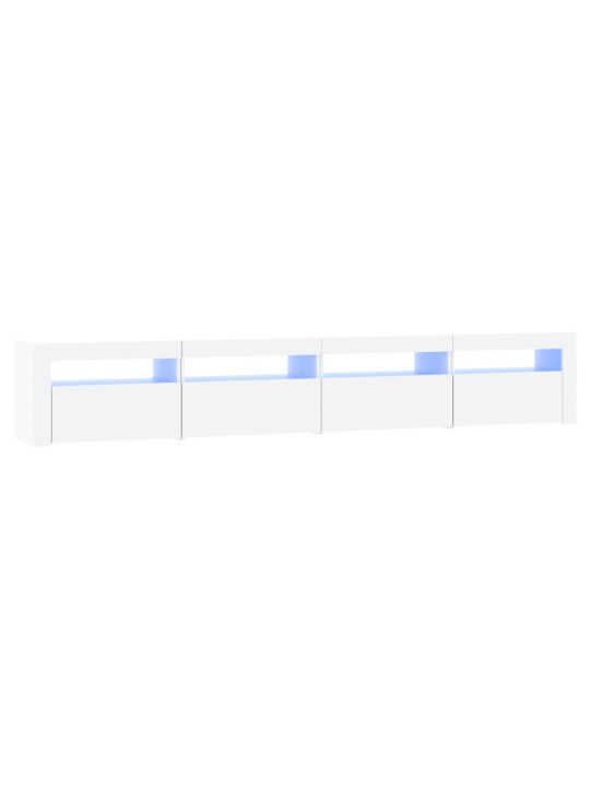 TV skříňka s LED osvětlením bílá 240x35x40 cm
