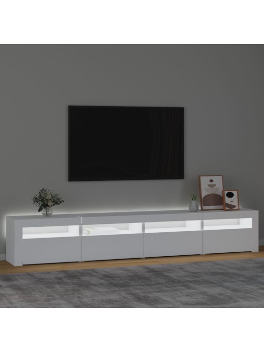TV skříňka s LED osvětlením bílá 240x35x40 cm
