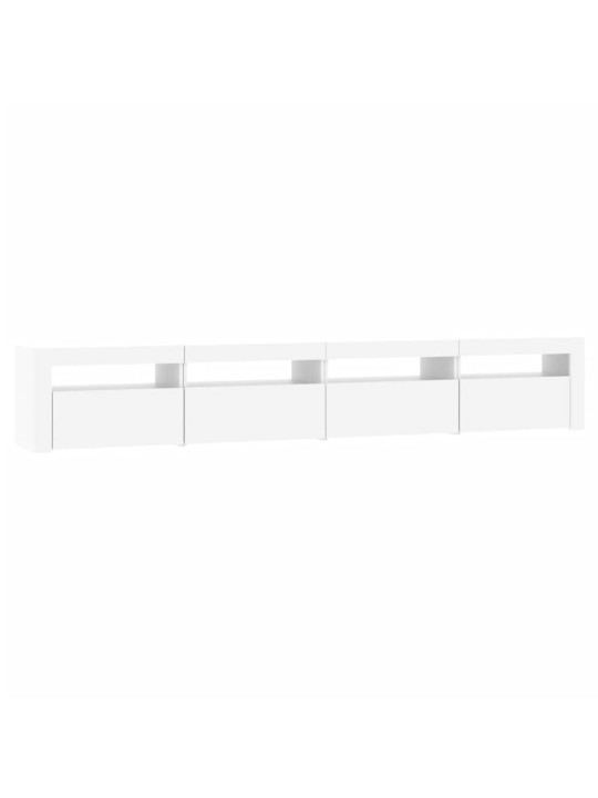 TV skříňka s LED osvětlením bílá 240x35x40 cm