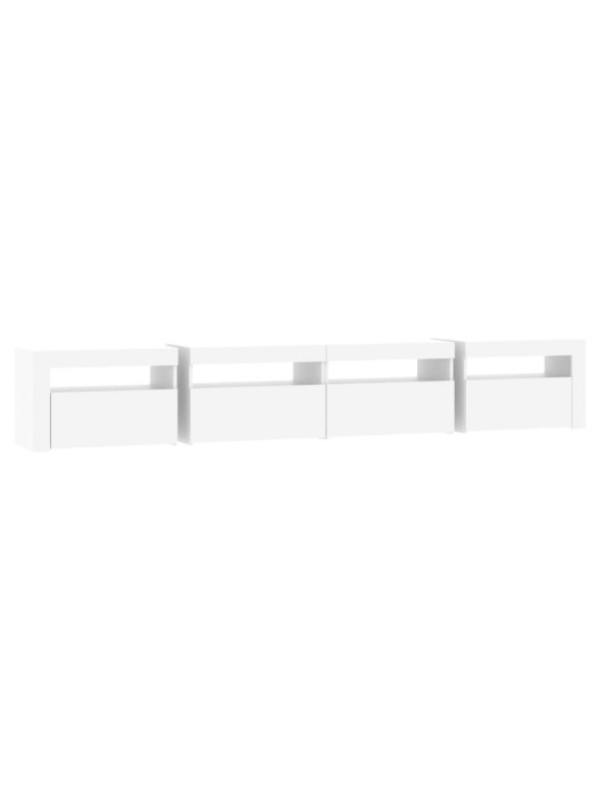 TV skříňka s LED osvětlením bílá 240x35x40 cm