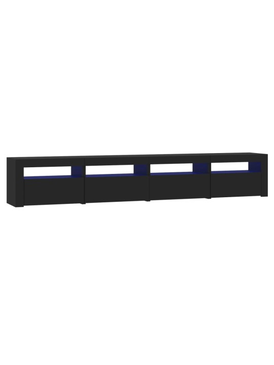 TV skříňka s LED osvětlením černá 240x35x40 cm