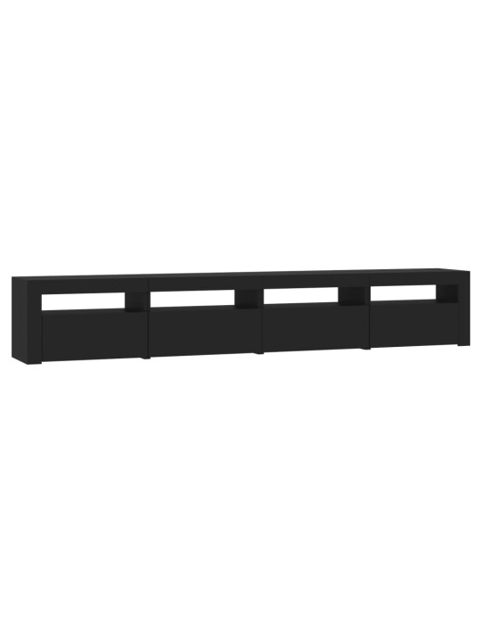 TV skříňka s LED osvětlením černá 240x35x40 cm