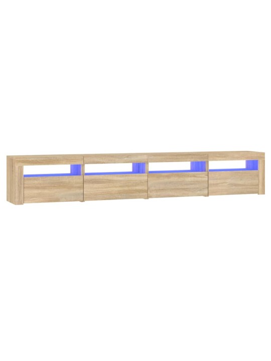 TV skříňka s LED osvětlením dub sonoma 240x35x40 cm