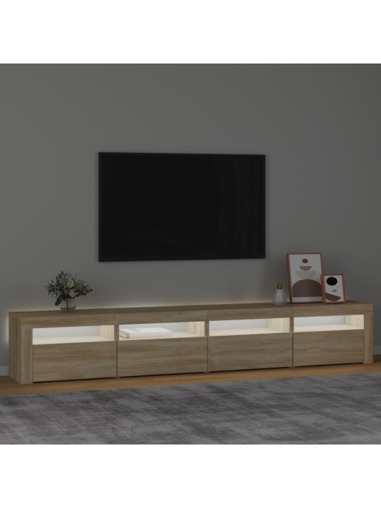 TV skříňka s LED osvětlením dub sonoma 240x35x40 cm