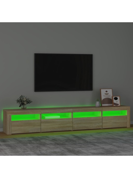 TV skříňka s LED osvětlením dub sonoma 240x35x40 cm