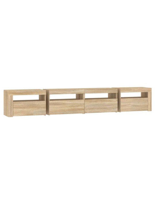 TV skříňka s LED osvětlením dub sonoma 240x35x40 cm
