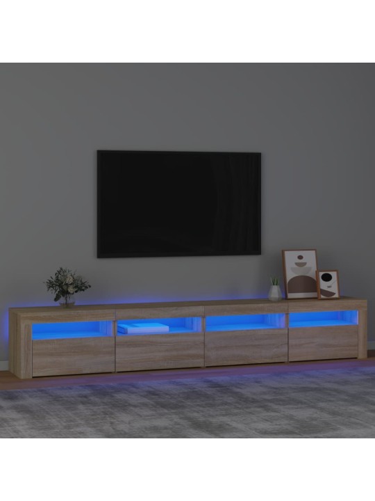 TV skříňka s LED osvětlením dub sonoma 240x35x40 cm