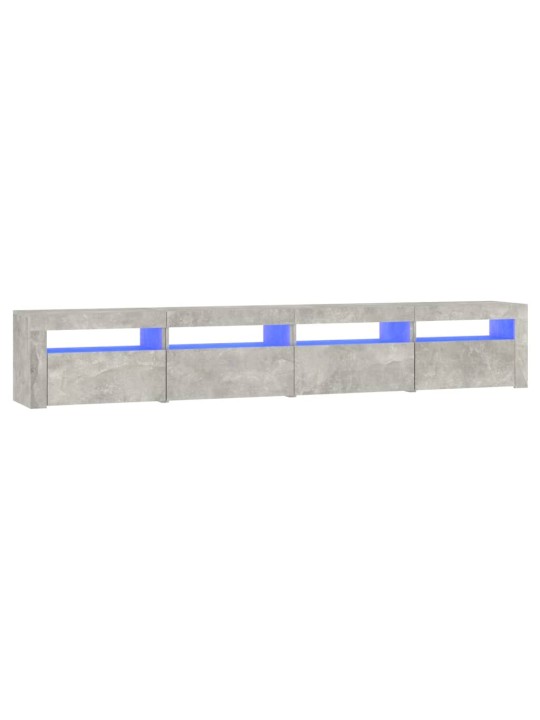 TV skříňka s LED osvětlením betonově šedá 240x35x40 cm