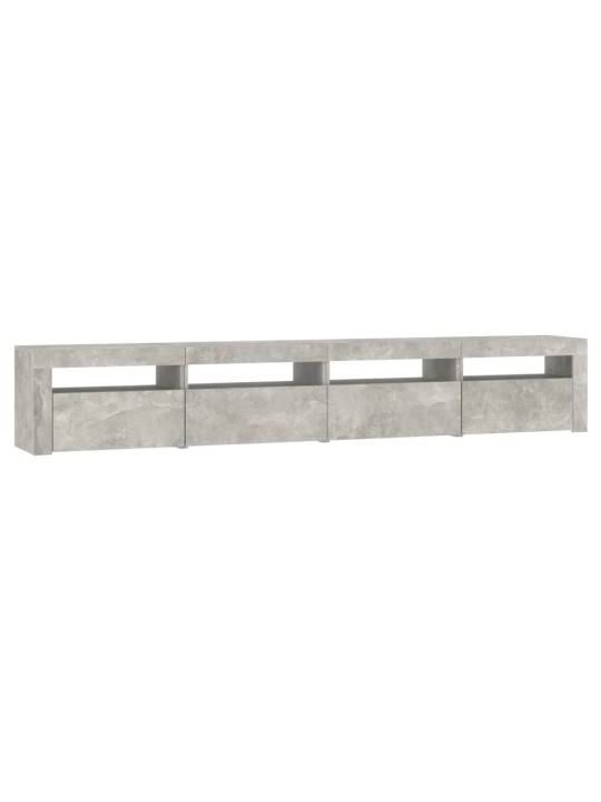 TV skříňka s LED osvětlením betonově šedá 240x35x40 cm