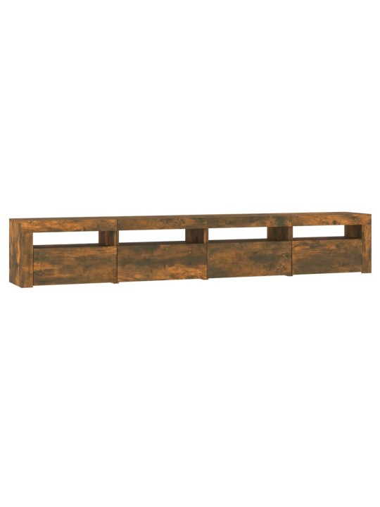 Tv skříňka s led osvětlením kouřový dub 240x35x40 cm
