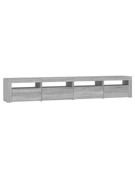 TV skříňka s LED osvětlením šedá sonoma 240x35x40 cm