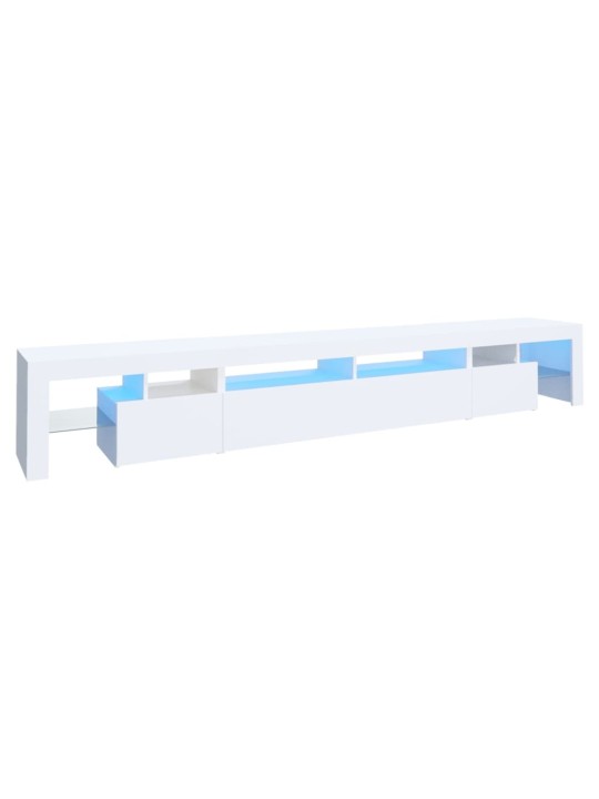 TV skříňka s LED osvětlením bílá 260x36,5x40 cm
