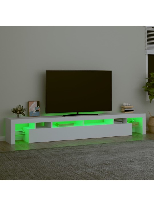 TV skříňka s LED osvětlením bílá 260x36,5x40 cm