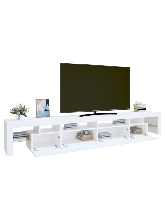 TV skříňka s LED osvětlením bílá 260x36,5x40 cm