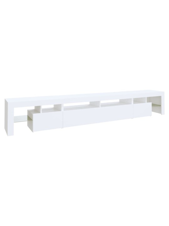 TV skříňka s LED osvětlením bílá 260x36,5x40 cm