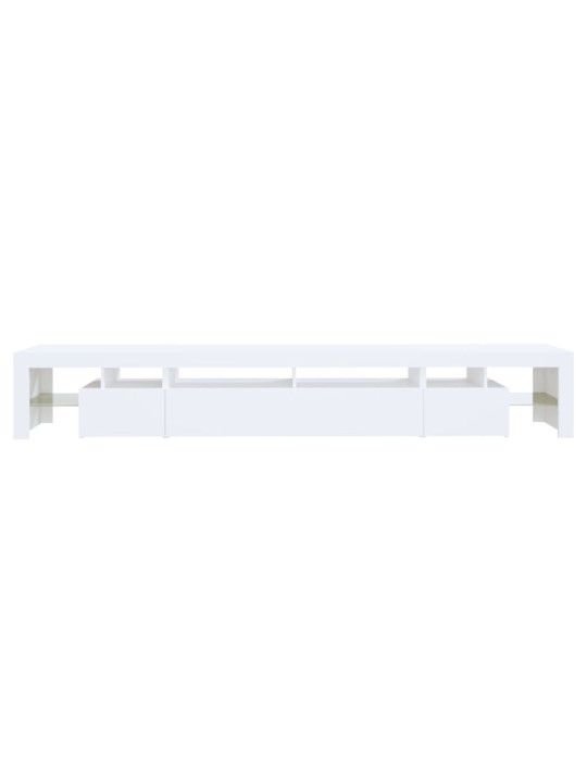 TV skříňka s LED osvětlením bílá 260x36,5x40 cm